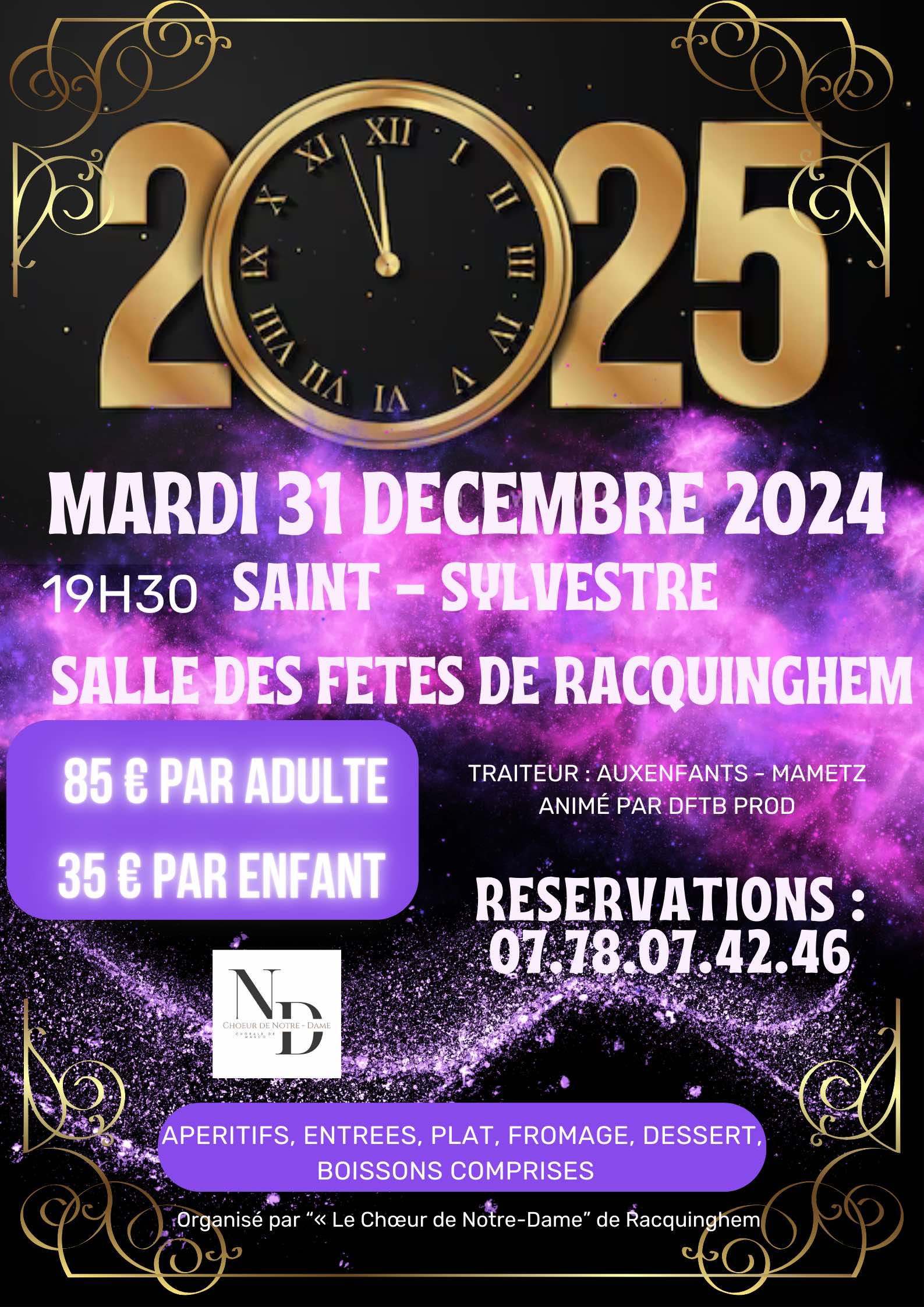 Saint sylvestre décembre 2024 Racquinghem