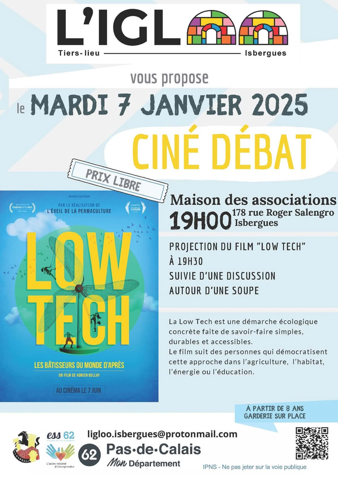 Ciné débat avec le film Low Tech Isbergues